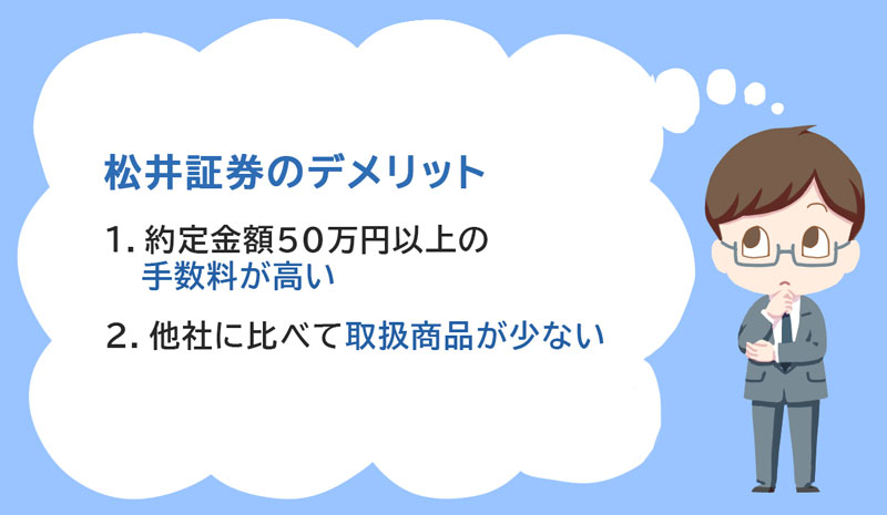 松井証券のデメリット