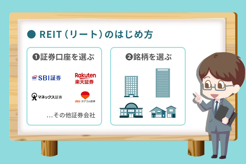  REIT（リート）のはじめ方 1.証券口座を選ぶ 2.銘柄を選ぶ